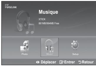 BISELINK Musique XTICK 861MB/994MB Free Photo Music Setup Déplacer Entrer Retour