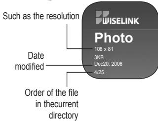 Such as the resolution Date modified Order of the file in thecurrent directory WISELINK Photo 108 x 81 3KB Dec20. 2006 4/25