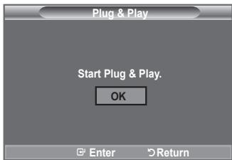 Plug & Play Start Plug & Play. OK Enter Return