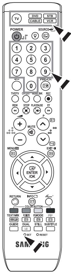 TV DVD STB CABLE VCR POWER SOURCE 1 2 3 4 5 6 7 8 9 0 PRE-CH TV/DTV CREST WISELNK REC REW STOP PLAYPRAUSE FF MUTE P P+1- MENU EXIT ENTER /OK RETURN INFO ▼ COLOR BUTTON ▼ Text/Mix 2 SIZE PMODE PIP GUIDE DUAL STILL SUBTITLE I-1 SET O RESET SAMPLES
