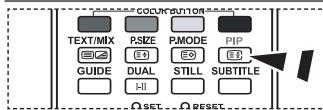 COCOMPUTATION TEXT/MIX P.SIZE P.MODE PIP GUIDE DUAL STILL SUBTITLE SET RESET