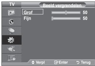 TV Beeld vergrendelen Grof Fijn 50 50 Verpl Enter Terug