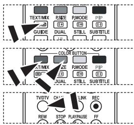 SAMSUNG LE40F86B - Utilisation de Fastext pour sélectionner une page télétexte - 1