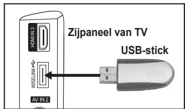Zijpaneel van TV USB-stick HDMI 3 WISELINK AV IN 2