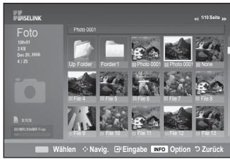 USELINK Foto 10 KB 2 KB Dec 20, 2006 4 / 25 Photo 0001 Up Folder Folder1 Photo 0001 Photo 0001 None File 4 File 5 File 6 File 7 File 8 File 9 File 10 File 11 File 12 File 13 Wählen Navig. Eingabe INFO Option Zurück