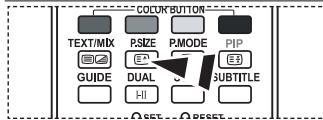 COOK BUTTON TEXT/MIX P.SIZE P.MODE PIP GUIDE DUAL HI SUBTITLE RESET OFFSET