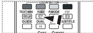 COOK BUTTON TEXT/MIX PSIZE P.MODE PIP GUIDE DUAL SUBTITLE SET OFFSET