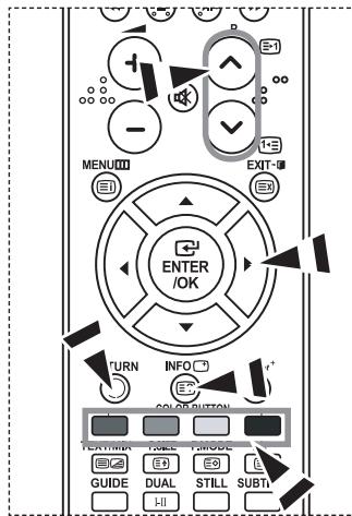 MENU EXIT-1 ENTER /OK TURN INFO OFF COLOR BUTTON TARRANTOR PULSE FNDLE GUIDE DUAL STILL SUBTi I-II