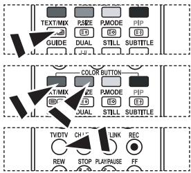 SAMSUNG LE40F86B - Teletekstpagina selecteren via Fastekst - 1