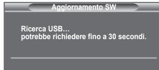 Aggiornamento SW Ricerca USB... potrebbe richiedere fino a 30 secondi.