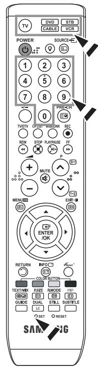 TV DVD STB CABLE VCR POWER SOURCE- 1 2 3 4 5 6 7 8 9 PRE-CKR TVDTV CLOST-WISSION REC REC REN STOP PLANNISE TF MUTE P MUTE - MENU EXIT ENTER /OK RETURN INFO COLOR BUTTON TEXT/MK SIZE REMODE GUIDE DUAL STILL SUBTITLE SET RESET SAM-FIG