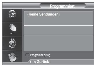 Programmiert (Keine Sendungen) Programm zuflüg 1 > Zurück
