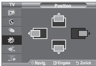 TV Position Navig. Eingabe Zurück