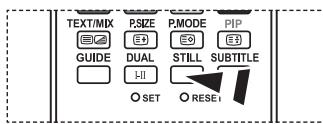 TEXT/MIX P.SIZE P.MODE PIP GUIDE DUAL STILL SUBTITLE I-II O SET O RESET
