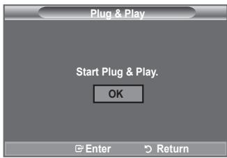 Plug & Play Start Plug & Play. OK Enter > Return