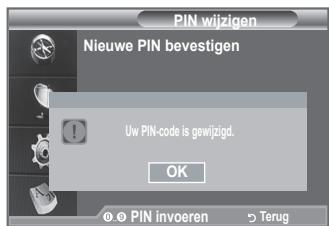 PIN wijzigen Nieuwe PIN bevestigen Uw PIN-code is gewijzigd. OK © PIN invoeren 5 Terug
