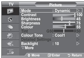 SAMSUNG LE40F86BD - Changing the Picture Standard - 1