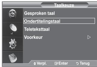 SAMSUNG LE40F86BD - Hiermee geeft u de taalformatie voor het inkomende signal weer. - 2