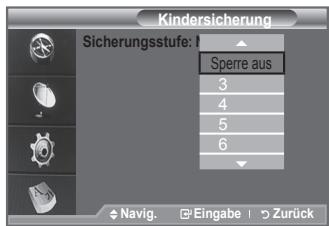 SAMSUNG LE40F86BD - Kindersicherung einstellen - 3