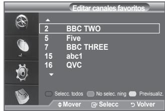 SAMSUNG LE40F86BD - Se peut usar esta funciona cuando uno o más canales favoritos se han seleccionado. - 2
