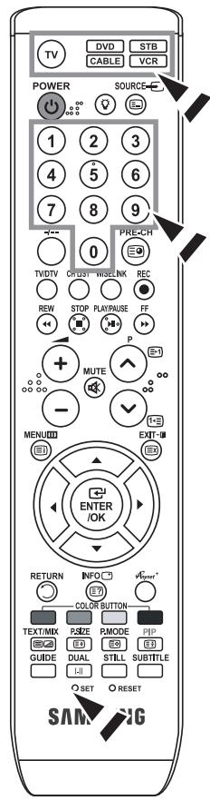 SAMSUNG LE40F86BD - Configurazione del telecomando - 1