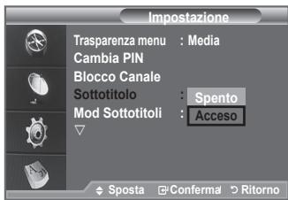 SAMSUNG LE40F86BD - É possible attivare e disattivare i sottitolì. - 1
