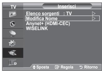 SAMSUNG LE40F86BD - Modifica dei nomi delle sorgenti di ingresso - 1