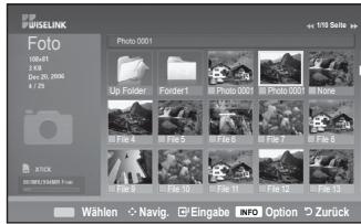 SAMSUNG LE40F86BD - Benutzen des Menüw während einer Diaschau - 7