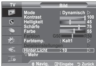 SAMSUNG LE40F86BD - Sie können die Bildschirmhelligkeit durch Einregeln der LCD-Hintergrundhelligkeit anpassen. (0~10) - 1