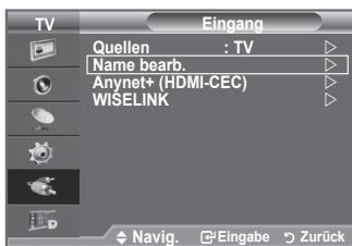 SAMSUNG LE40F86BD - Vergeben Sie für die an die Eingangsbuchsen angeschlossenen Geräte Namen, um die Auswahl der Signalquelle zu vereinfachen. - 1