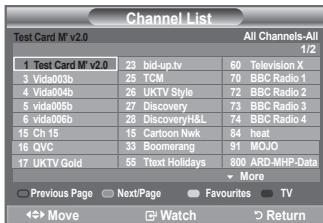 SAMSUNG LE40F86BD - Selecting Channel List - 1