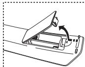 SAMSUNG LE40F86BD - Vstavljanje baterij v daljinski upravljalnik - 1