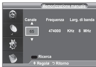 SAMSUNG LE40F86BD - Aggiornamento manuale dell'elenco dei canali - 1