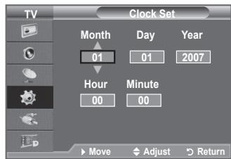 SAMSUNG LE40F86BD - Setting and Displaying the Current Time - 2