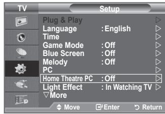 SAMSUNG LE40F86BD - Setting the Home Theatre PC - 1
