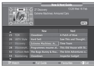 SAMSUNG LE40F86BD - Ogled informacij EPG (elektronski programski vodič) - 1