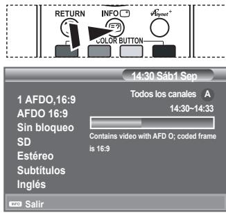 SAMSUNG LE40F86BD - Visualización de la información de los programas - 1