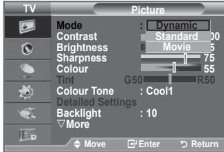 SAMSUNG LE40F86BD - Changing the Picture Standard - 2