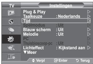 SAMSUNG LE40F86BD - De huidigeijd instellen en weergeven - 1