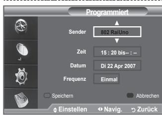 SAMSUNG LE40F86BD - Programminformationen anzeigen - 10
