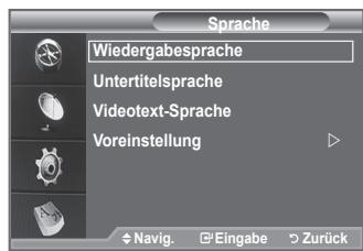 SAMSUNG LE40F86BD - Zeigt die Sprachinformationen für den eingehenden Audiostrom an. - 1