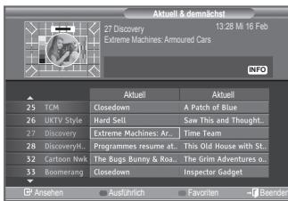 SAMSUNG LE40F86BD - Programminformationen anzeigen - 4