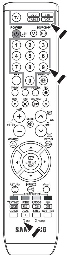 SAMSUNG LE40F86BD - Deafstandsbediening instellen - 1