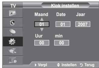 SAMSUNG LE40F86BD - De huidigeijd instellen en weergeven - 2