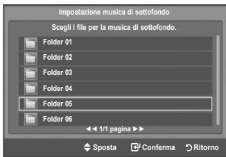 SAMSUNG LE40F86BD - Impostazione musica di sostofondo: - 1