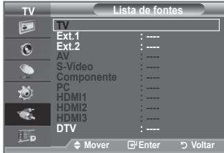SAMSUNG LE40F86BD - Pode fazer uma selecao das fontes externas ligadas às tomadas de entrada do televisor. - 2
