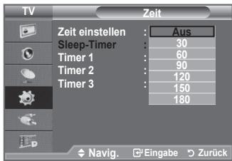 SAMSUNG LE40F86BD - Sleep-Timer einstellen - 2
