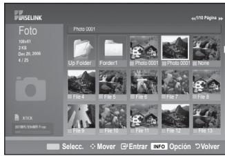 SAMSUNG LE40F86BD - Utilización de la lista PHOTO (JPEG) - 2