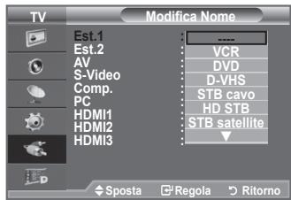 SAMSUNG LE40F86BD - Modifica dei nomi delle sorgenti di ingresso - 2
