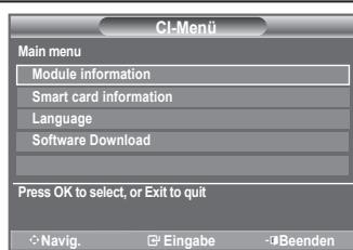 SAMSUNG LE40F86BD - Auswahlen des CI-Menus (Common Interface) - 1